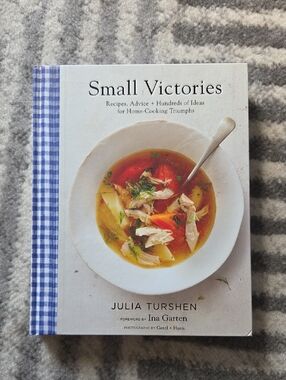 Small Victories Cookbook by Julia Turshen - White & Blue Cover
